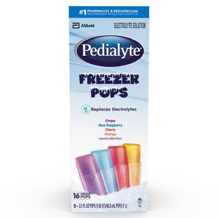 Picture of Pediatric Oral Electrolyte Freezer Pop Pedialyte® Grape / Blue Raspberry / Cherry / Orange Flavor 2.1 oz. Individual Packet Ready to Use07007400246