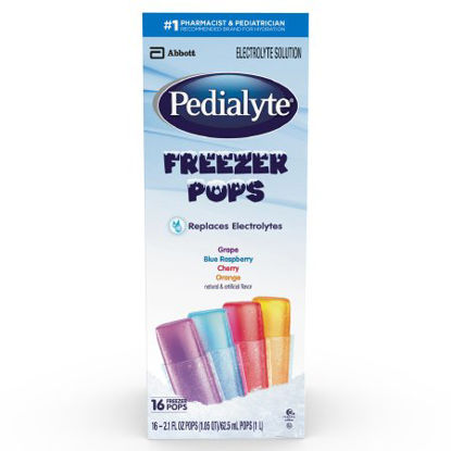 Picture of Pediatric Oral Electrolyte Freezer Pop Pedialyte® Grape / Blue Raspberry / Cherry / Orange Flavor 2.1 oz. Individual Packet Ready to Use07007400246