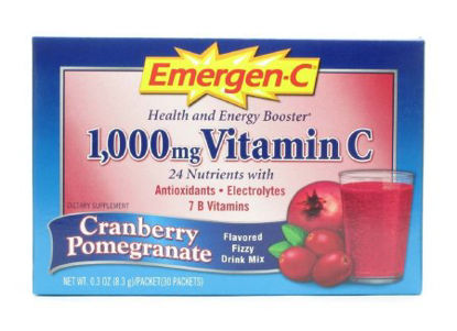 Picture of Oral Supplement Emergen-C® Health and Energy Booster Cranberry Pomegranate Flavor Powder 0.3 oz. Individual Packet07631430193