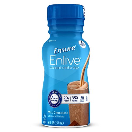 Picture of Oral Supplement Ensure® Enlive® Advanced Nutrition Shake Chocolate Flavor Ready to Use 8 oz. Bottle64296