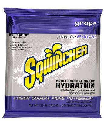 Picture of Electrolyte Replenishment Drink Mix Sqwincher® Powder Pack® Grape Flavor 23.83 oz.X493-M3600