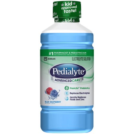 Picture of Pediatric Oral Electrolyte Solution Pedialyte® AdvancedCare™ Blue Raspberry Flavor 33.8 oz. Bottle Ready to Use63059