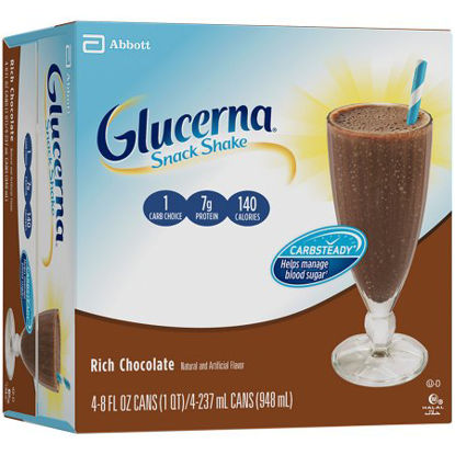 Picture of Oral Supplement Glucerna® Snack Shake Rich Chocolate Flavor Ready to Use 8 oz. Can59859