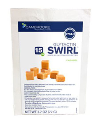 Picture of PKU Oral Supplement Glytactin SWIRL Caramel Flavor 2.7 oz. Individual Packet Powder36003