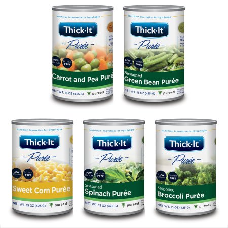 Picture of Puree Thick-It® 15 oz. Can Carrot and Pea / Sweet Corn / Seasoned Green Bean / Broccoli / Spinach Flavors Ready to Use Puree ConsistencyH332-GA800
