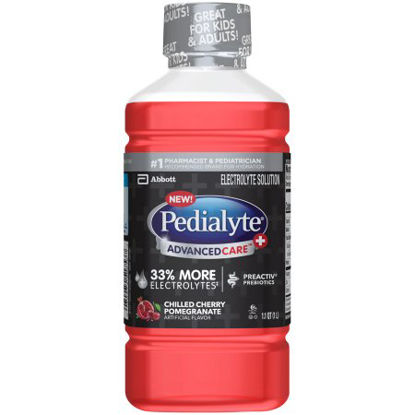 Picture of Pediatric Oral Electrolyte Solution Pedialyte® AdvancedCare™ Plus Chilled Cherry Pomegranate Flavor 33.8 oz. Bottle Ready to Use66645