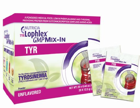 Picture of Tyrosinemia Oral Supplement TYR Lophlex® GMP Unflavored 12.5 Gram Individual Packet Powder135757