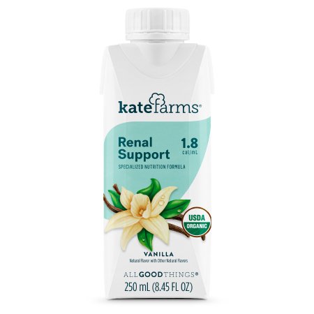 Picture of Oral Supplement / Tube Feeding Formula Kate Farms® Renal Support 1.8 Vanilla Flavor Ready to Use 8.45 oz. Carton811112030652