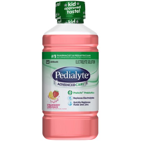 Picture of Pediatric Oral Electrolyte Solution Pedialyte® AdvancedCare™ Strawberry Lemonaid Flavor 33.8 oz. Bottle Ready to Use64301