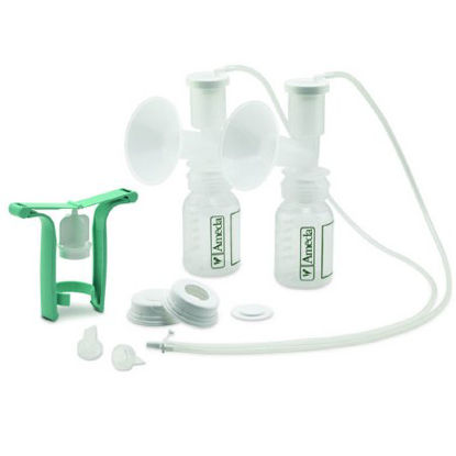 Picture of Breast Milk Collection System with One-Hand Breast Pump Adapter Ameda® Dual HygieniKit®17152