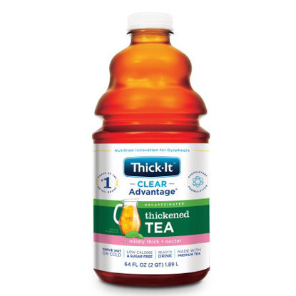 Picture of Thickened Decaffeinated Beverage Thick-It® Clear Advantage® 64 oz. Bottle Tea Flavor Ready to Use Nectar ConsistencyB629-A7044