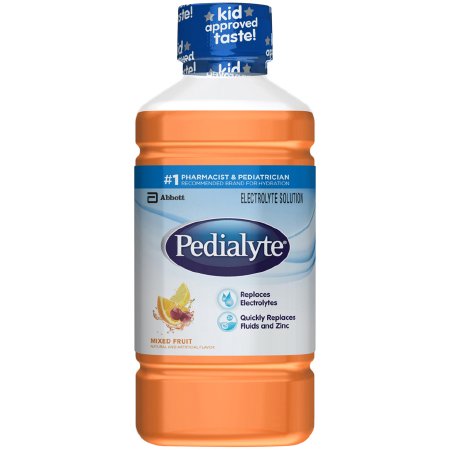 Picture of Pediatric Oral Electrolyte Solution Pedialyte® AdvancedCare™ Tropical Fruit Flavor 33.8 oz. Bottle Ready to Use64307
