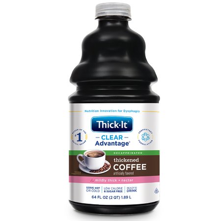 Picture of Thickened Decaffeinated Beverage Thick-It® Clear Advantage® 64 oz. Bottle Coffee Flavor Ready to Use Nectar ConsistencyB468-A5044