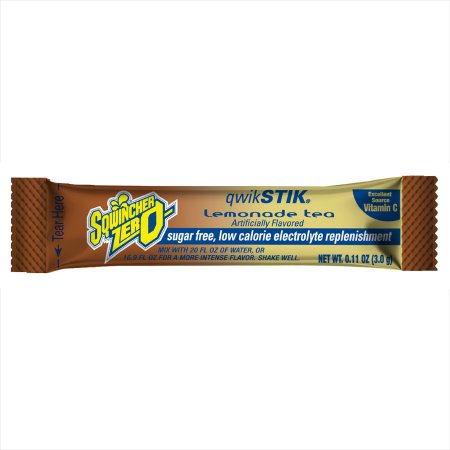 Picture of Electrolyte Replenishment Drink Mix Sqwincher® Qwik Stik® Zero Lemonade Tea Flavor .11 oz.X580-M2600