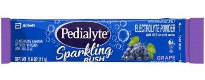Picture of Pediatric Oral Electrolyte Solution Pedialyte® Sparkling Rush™ Powder Packs Grape Flavor 0.6 oz. Individual Packet Powder67225