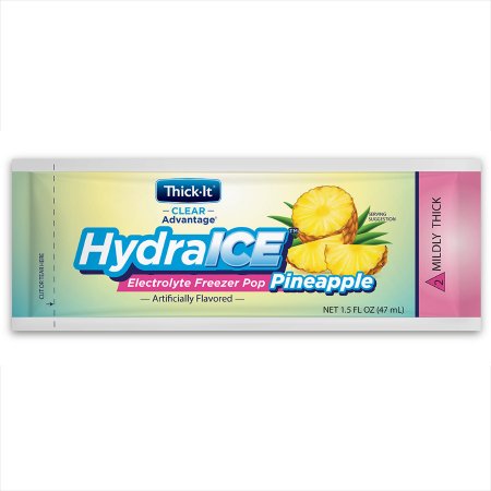 Picture of Electrolyte Replenishment Freezer Pop Clear Advantage® HydraICE™ 47 mL Individually Wrapped Pineapple Flavor Ready to Use Mildly ThickJ615-T5800
