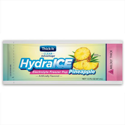 Picture of Electrolyte Replenishment Freezer Pop Clear Advantage® HydraICE™ 47 mL Individually Wrapped Pineapple Flavor Ready to Use Mildly ThickJ615-T5800