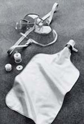 Picture of Rebreather Oxygen Mask AirLife® Elongated Style Adult One Size Fits Most Adjustable Head Strap001205