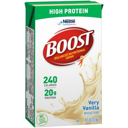 Picture of Oral Supplement Boost® High Protein Very Vanilla Flavor Ready to Use 8 oz. Carton10043900941391