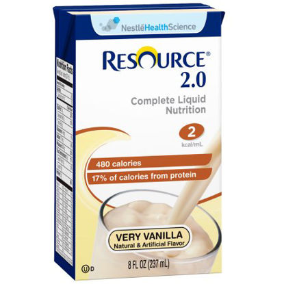 Picture of Oral Supplement Resource® 2.0 Very Vanilla Flavor Ready to Use 8 oz. Carton10043900180103