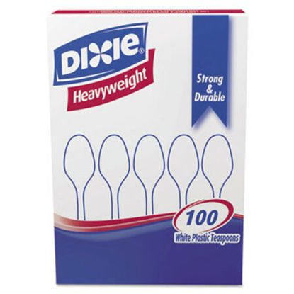 Picture of Plastic Cutlery, Heavyweight Teaspoons, White, 100/BoxDXE-TH207