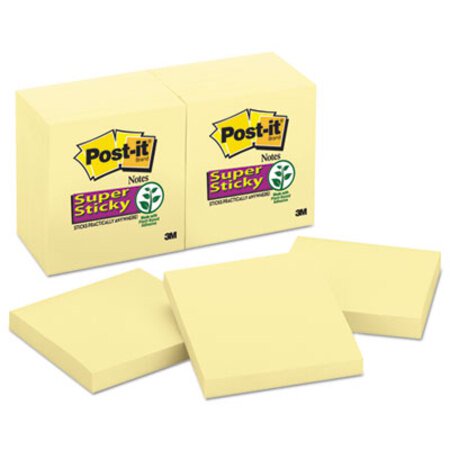 Picture of Canary Yellow Note Pads, 3 x 3, 90-Sheet, 12/PackMMM-65412SSCY