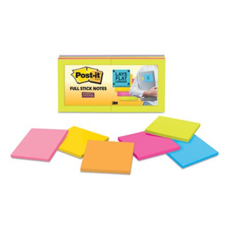 Picture of Full Stick Notes, 3 x 3, Assorted Rio de Janeiro Colors, 25 Sheets/Pad, 12/PackMMM-F33012SSAU