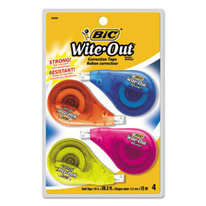 Picture of Wite-Out EZ Correct Correction Tape, Non-Refillable, 1/6" x 400", 4/PackBIC-WOTAPP418