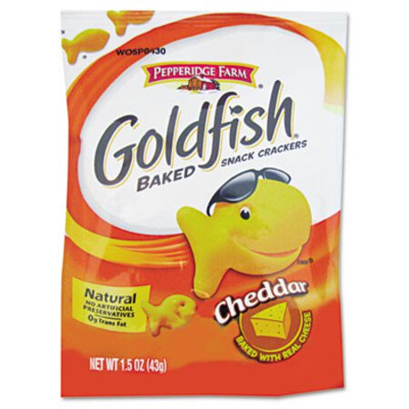 Picture of Goldfish Crackers, Cheddar, Single-Serve Snack, 1.5oz Bag, 72/CartonPPF-13539