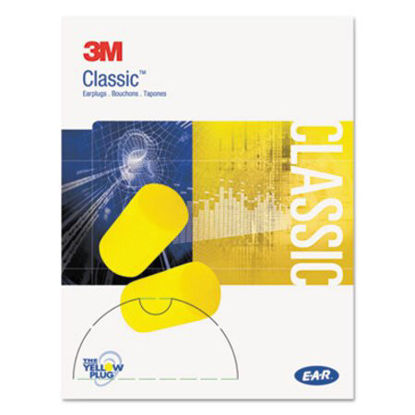 Picture of E·A·R Classic Small Earplugs in Pillow Paks, PVC Foam, Yellow, 200 PairsMMM-3101103