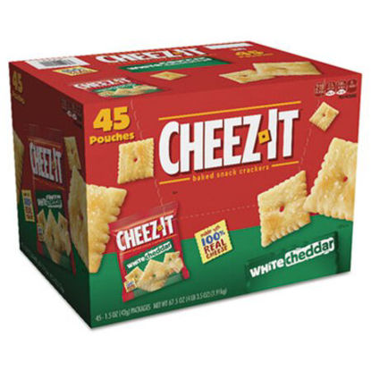 Picture of Cheez-it Crackers, 1.5 oz Bag, White Cheddar, 45/CartonKEB-10892