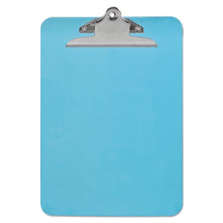 Picture of Plastic Clipboard w/High Capacity Clip, 1", Holds 8 1/2 x 12, Translucent BlueUNV-40307