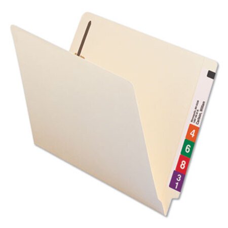 Picture of Reinforced End Tab File Folders with Two Fasteners, Straight Tab, Letter Size, Manila, 50/BoxUNV-13120
