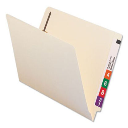 Picture of Reinforced End Tab File Folders with Two Fasteners, Straight Tab, Letter Size, Manila, 50/BoxUNV-13120