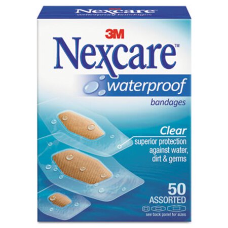 Picture of Waterproof, Clear Bandages, Assorted Sizes, 50/BoxMMM-43250