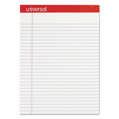 Picture of Perforated Writing Pads, Wide/Legal Rule, 8.5 x 11.75, White, 50 Sheets, DozenUNV-20630