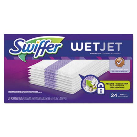 Picture of WetJet System Refill Cloths, 11.3" x 5.4", White, 24/BoxPGC-08443
