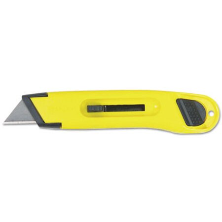 Picture of Plastic Light-Duty Utility Knife w/Retractable Blade, YellowBOS-10065