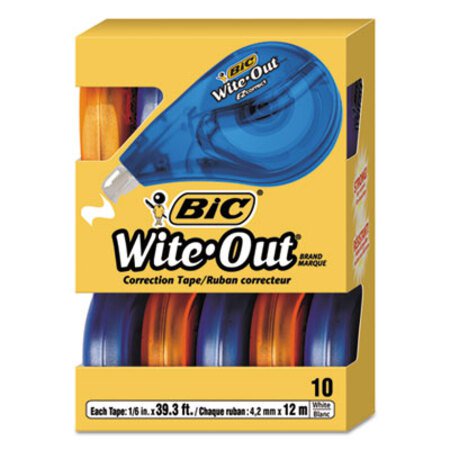 Picture of Wite-Out EZ Correct Correction Tape Value Pack, Non-Refillable, 1/6" x 472", 10/BoxBIC-WOTAP10