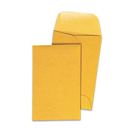 Picture of Kraft Coin Envelope, #1, Round Flap, Gummed Closure, 2.25 x 3.5, Light Brown Kraft, 500/BoxUNV-35300