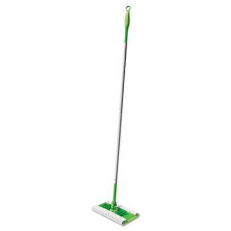 Picture of Sweeper Mop, 10 x 4.8 White Cloth Head, 46" Green/Silver Aluminum/Plastic HandlePGC-09060EA