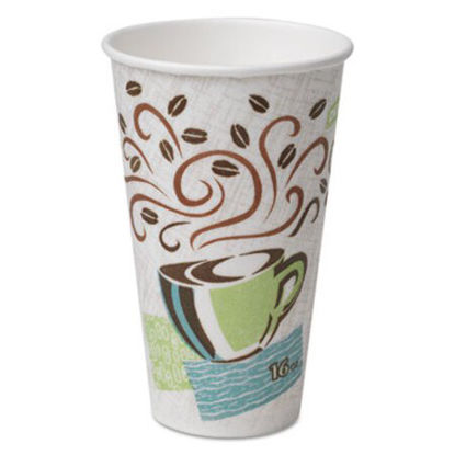 Picture of PerfecTouch Paper Hot Cups, 16 oz, Coffee Haze Design, 50/PackDXE-5356CD