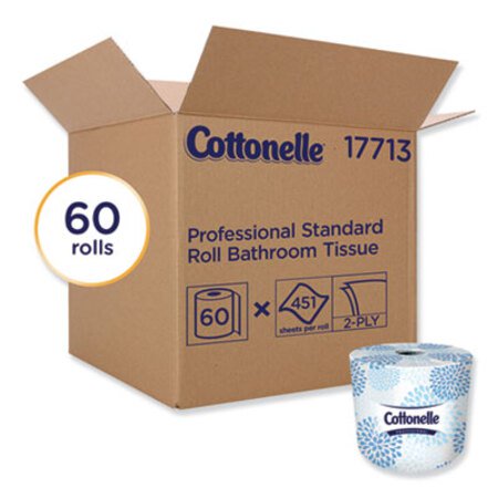 Picture of Two-Ply Bathroom Tissue, Septic Safe, White, 451 Sheets/Roll, 60 Rolls/CartonKCC-17713