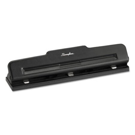 Picture of 10-Sheet Desktop Two-to-Three-Hole Adjustable Punch, 9/32" Holes, BlackSWI-74015