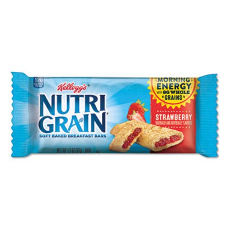 Picture of Nutri-Grain Soft Baked Breakfast Bars, Strawberry, Indv Wrapped 1.3 oz Bar, 16/BoxKEB-35945