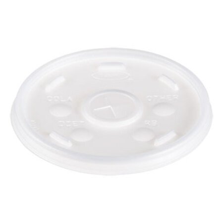 Picture of Plastic Lids, Fits 12 oz to 24 oz Hot/Cold Foam Cups, Straw-Slot Lid, White, 100/Pack, 10 Packs/CartonDCC-16SL