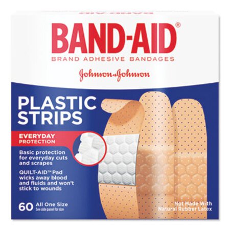 Picture of Plastic Adhesive Bandages, 3/4 x 3, 60/BoxJOJ-100563500