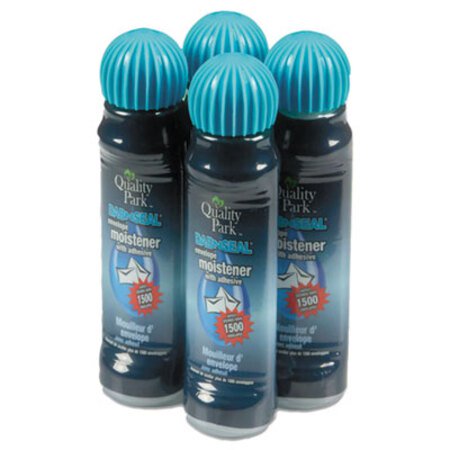 Picture of Envelope Moistener w/Adhesive, 50 mL, Clear, 4/PackQUA-46071