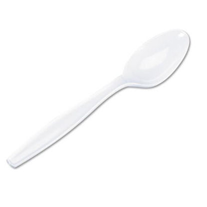Picture of Plastic Cutlery, Heavyweight Teaspoons, White, 1,000/CartonDXE-TH217
