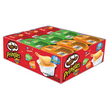 Picture of Potato Chips, Variety Pack, 0.74 oz Canister, 18/BoxKEB-18251